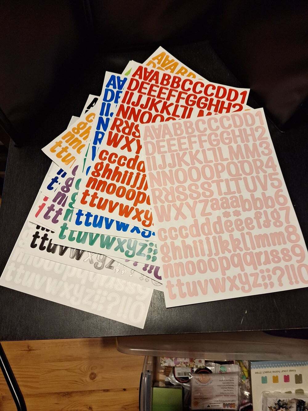 Multi-Color Alphabet and Number Sticker Sheets Set